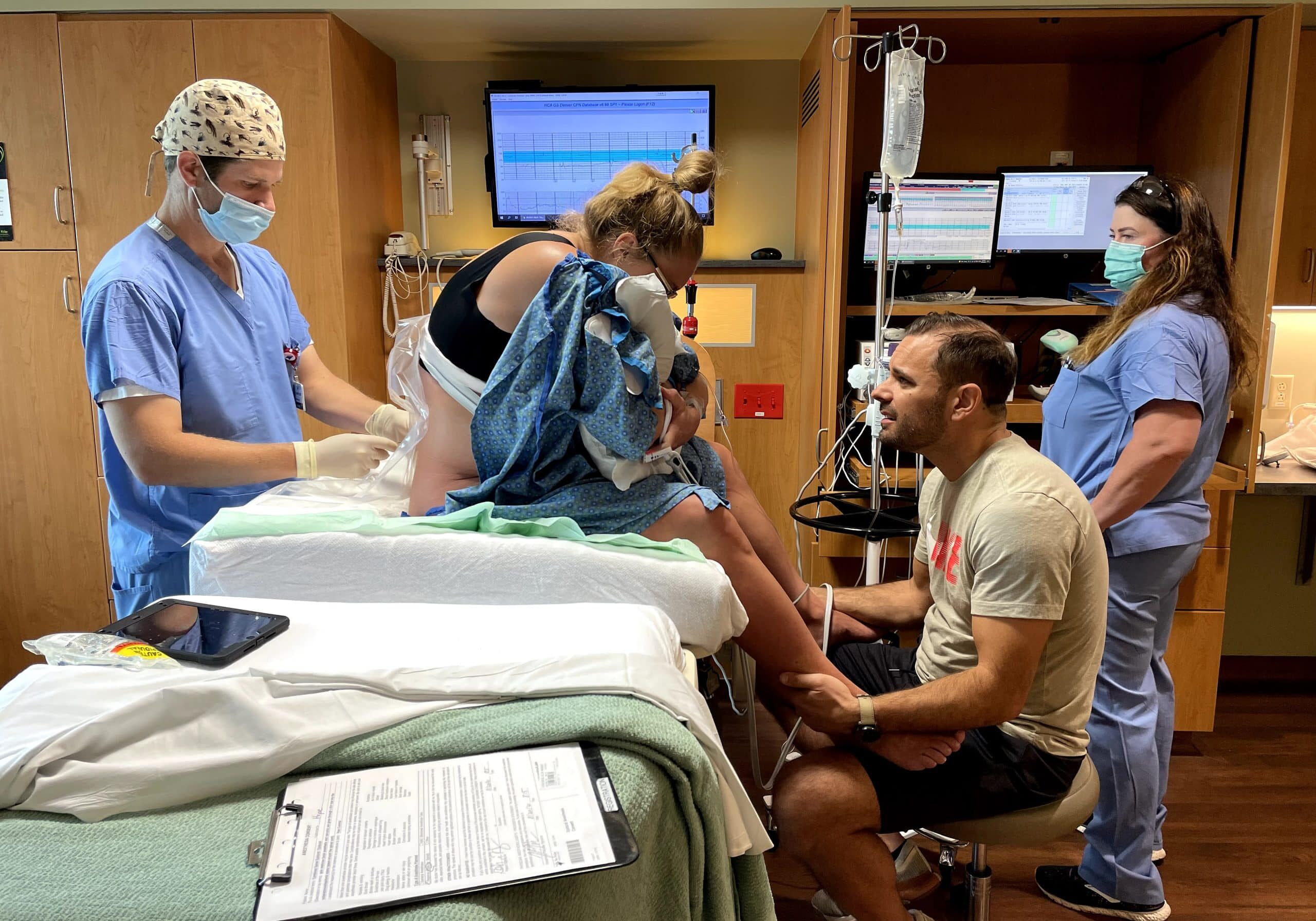 hospital birth epidural placement