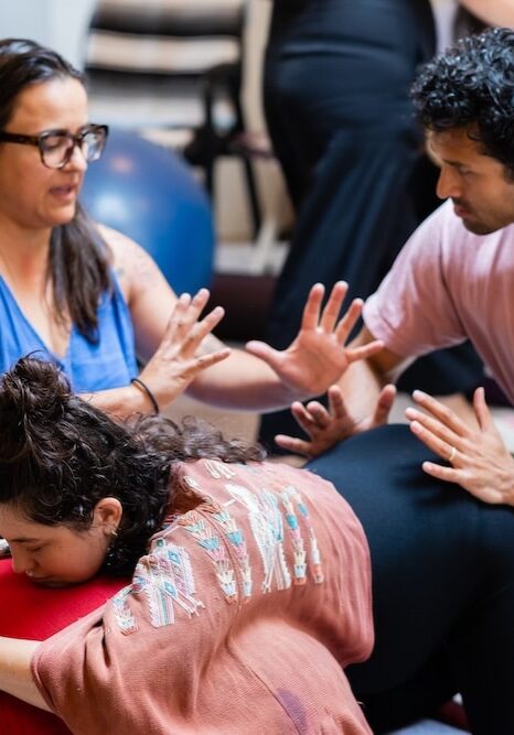 Birthing Class instructor with parents to be